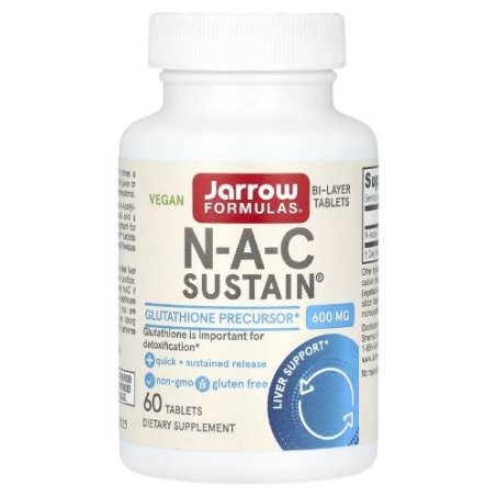 Jarrow Formulas, Vegan N-A-C Sustain, 600 mg, 60 Tablets in Pakistan
