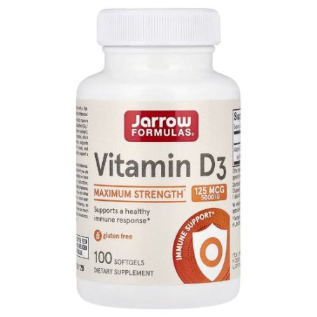Jarrow Formulas, Vitamin D3, 125 mcg (5,000 IU), 100 Softgels in Pakistan