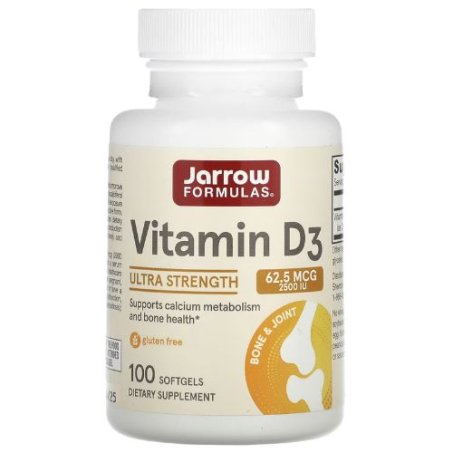 Jarrow Formulas, Vitamin D3, Ultra Strength, 62.5 mcg (2,500 IU), 100 Softgels in Pakistan
