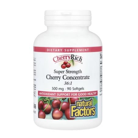 Natural Factors, Cherry Rich, Super Strength Cherry Concentrate, 500 mg, 90 Softgels in Pakistan