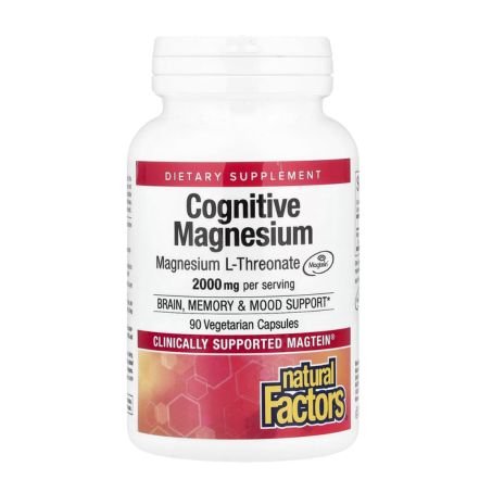 Natural Factors, Cognitive Magnesium, 2000 mg, 90 Vegetarian Capsules in Pakistan