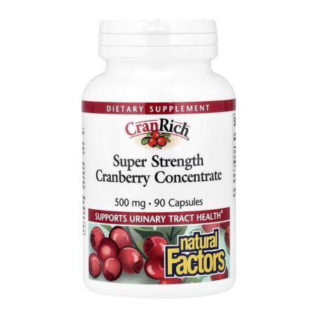 Natural Factors, CranRich®, Cranberry Concentrate, Super Strength, 500 mg, 90 Capsules in Pakistan