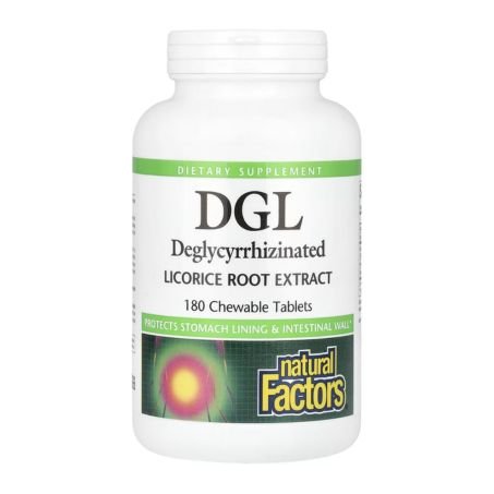Natural Factors, DGL, Deglycyrrhizinated Licorice Root Extract, 180 Chewable Tablets in Pakistan